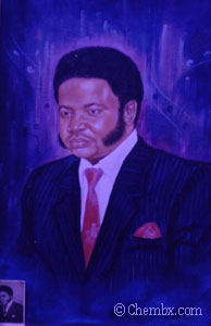 commisioned black and white picture painted on full colour oil  on canvas by artistchembxuche